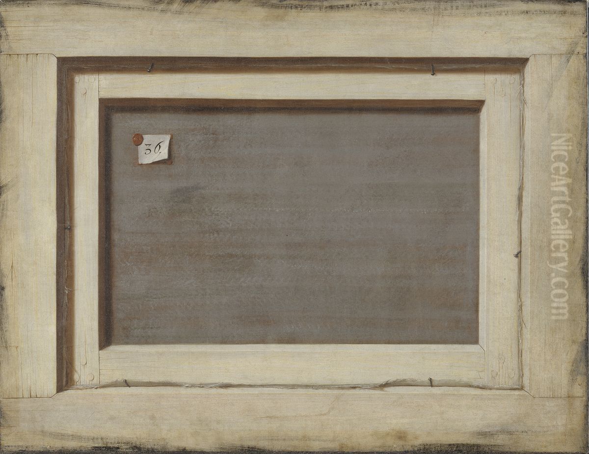 Trompe l'oeil. The Reverse of a Framed Painting Oil Painting by Cornelis Norbertus Gijsbrechts