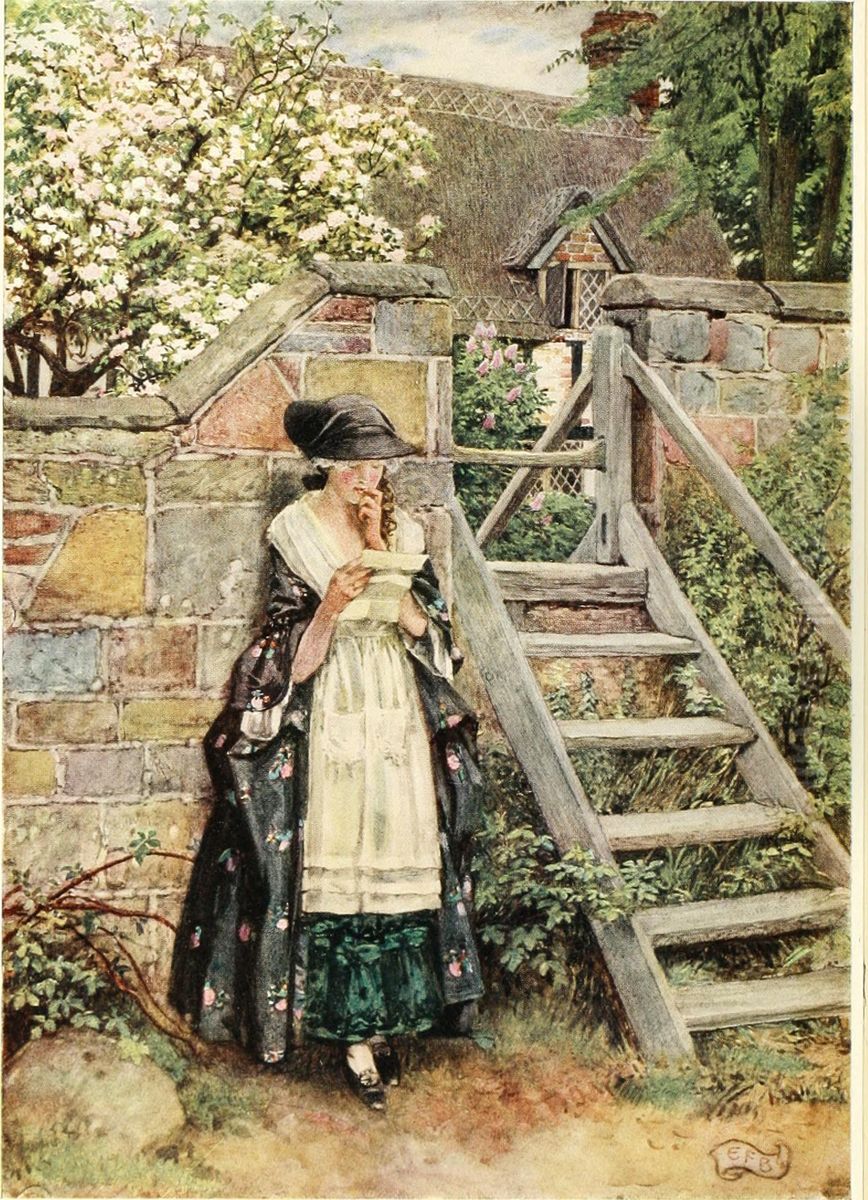Woman reading Oil Painting by Eleanor Fortescue-Brickdale