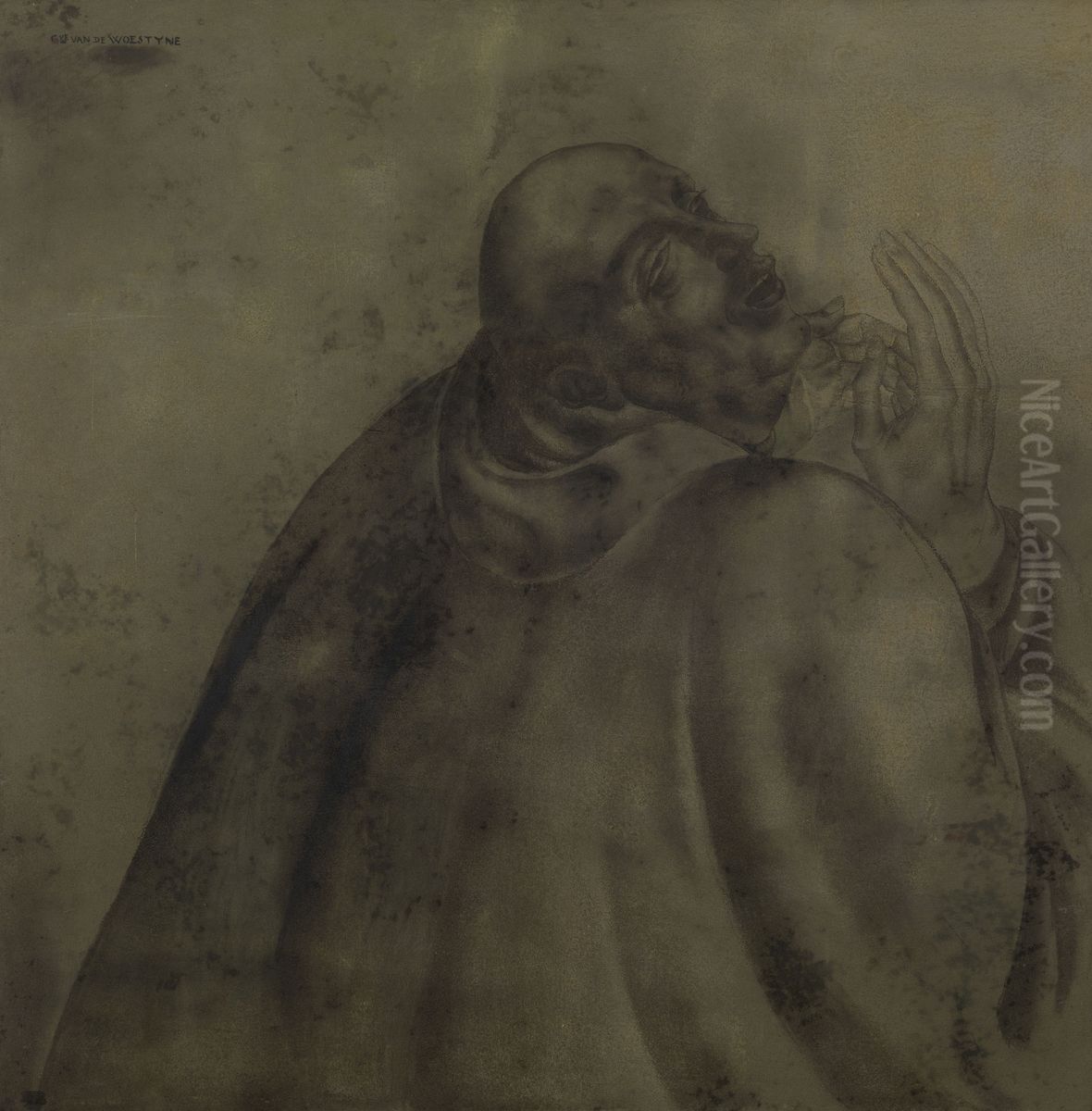 Heilige Bernardus Oil Painting by Gustave Van De Woestijne