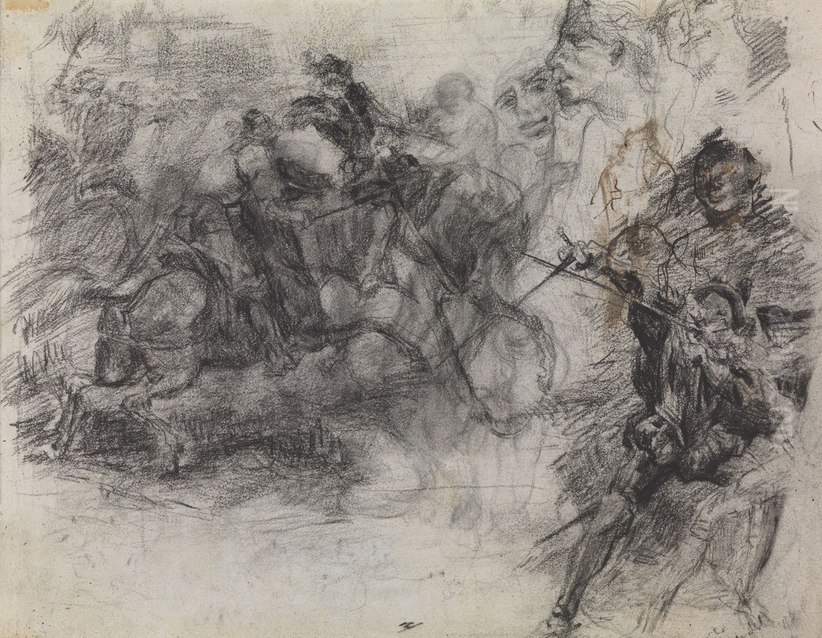 Don Quichotte Oil Painting by James Ensor