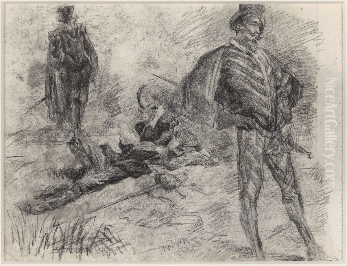 Don Quichotte Oil Painting by James Ensor