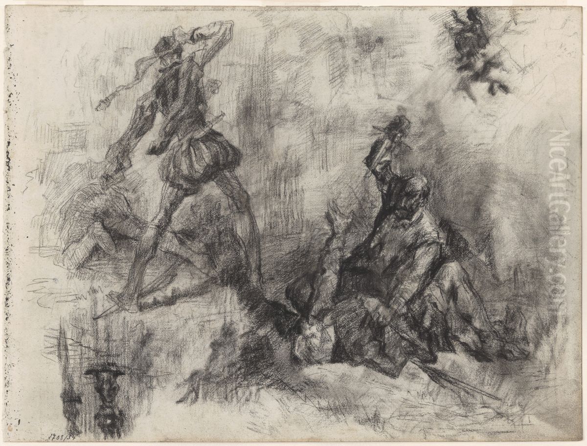 Don Quichotte Oil Painting by James Ensor