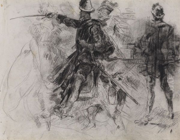 Don Quichotte Oil Painting by James Ensor