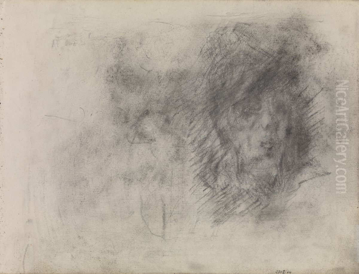 Vrouwenhoofd Oil Painting by James Ensor