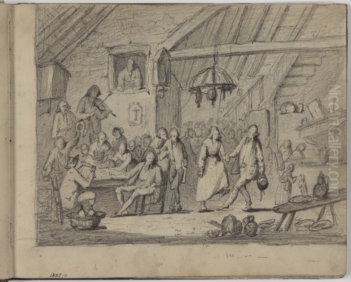 Kroegtafereel Oil Painting by James Ensor