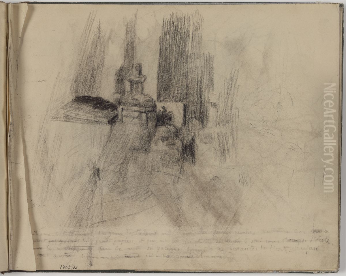 Stilleven met flessen Oil Painting by James Ensor