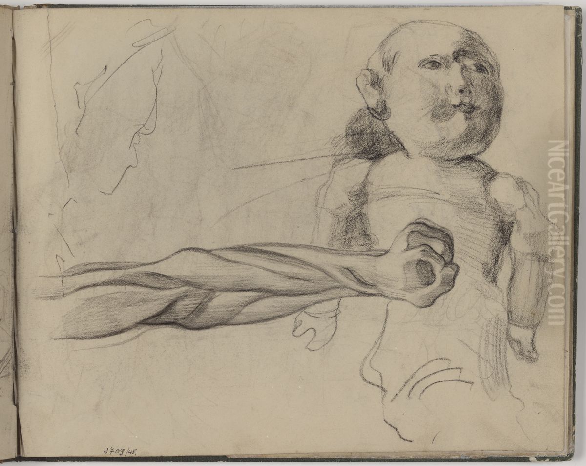Baby en arm Oil Painting by James Ensor