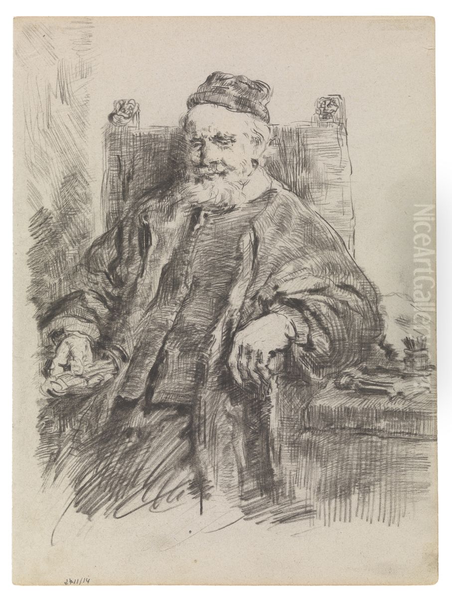 The Goldsmith Jan Lutma Oil Painting by James Ensor