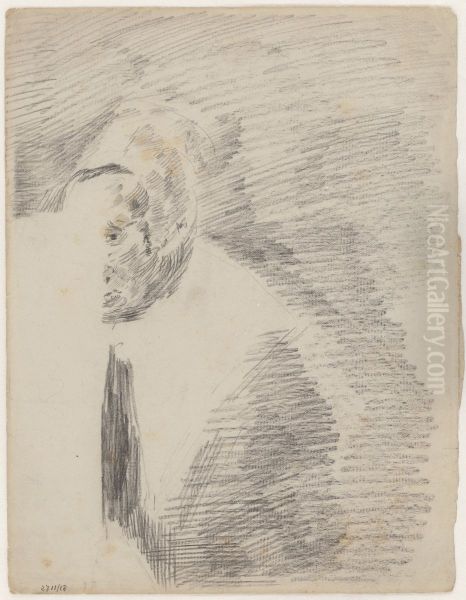 Regentessen van het Oudemannenhuis in Haarlem. Een figuur Oil Painting by James Ensor