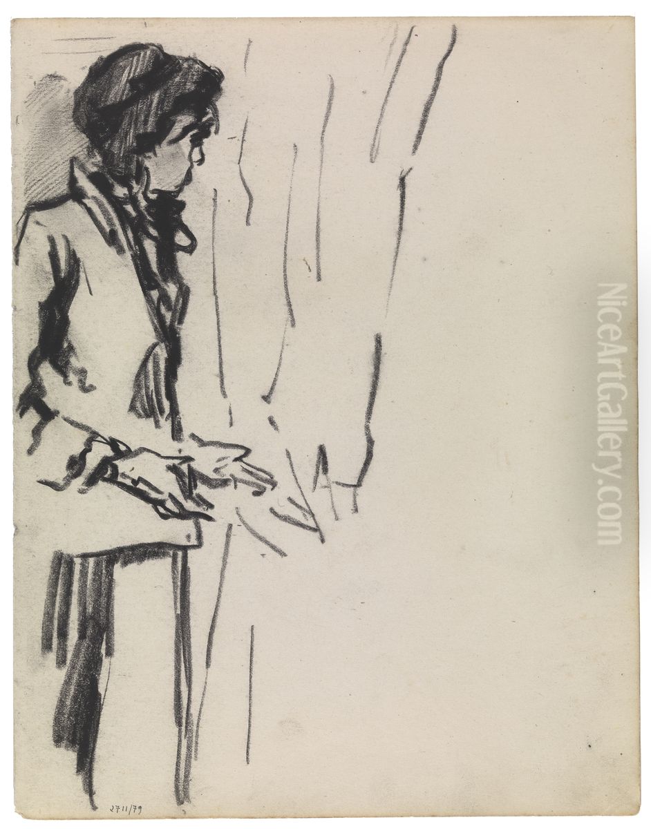 Woman Oil Painting by James Ensor