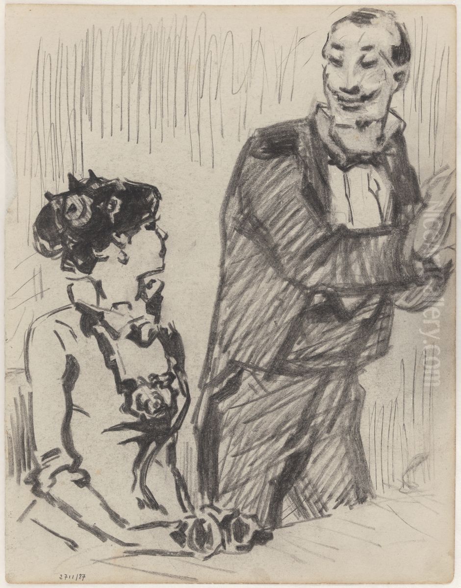 In de loge Oil Painting by James Ensor