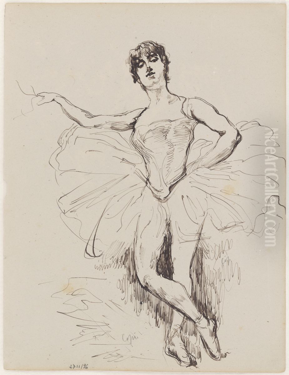 Mejuffrouw Zucchi van de 'Eden' Oil Painting by James Ensor