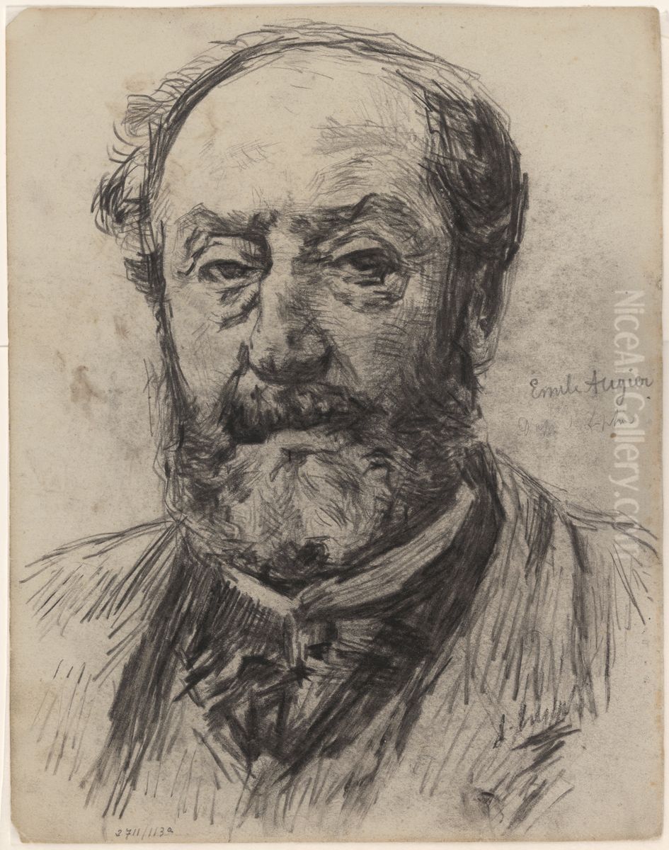 The Playwright Emile Augier Oil Painting by James Ensor