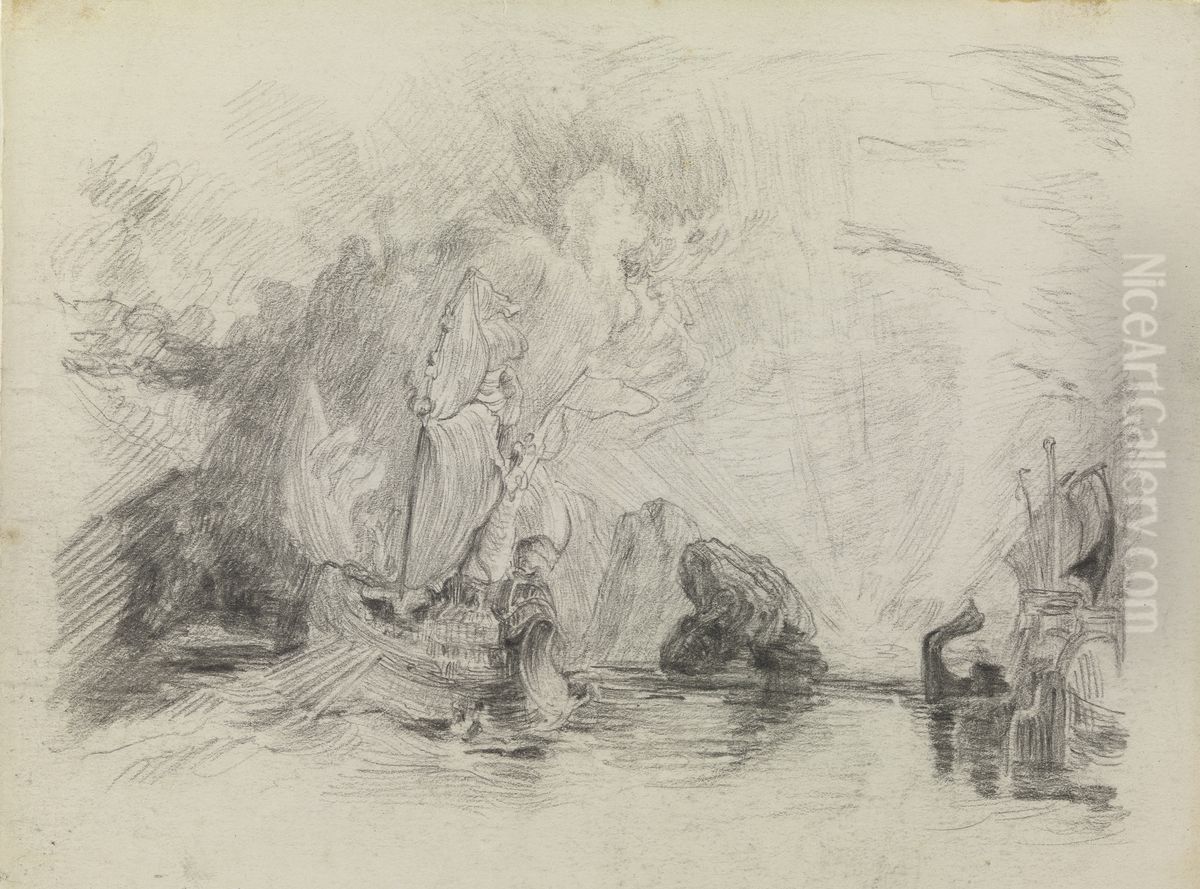 Sunrise Oil Painting by James Ensor