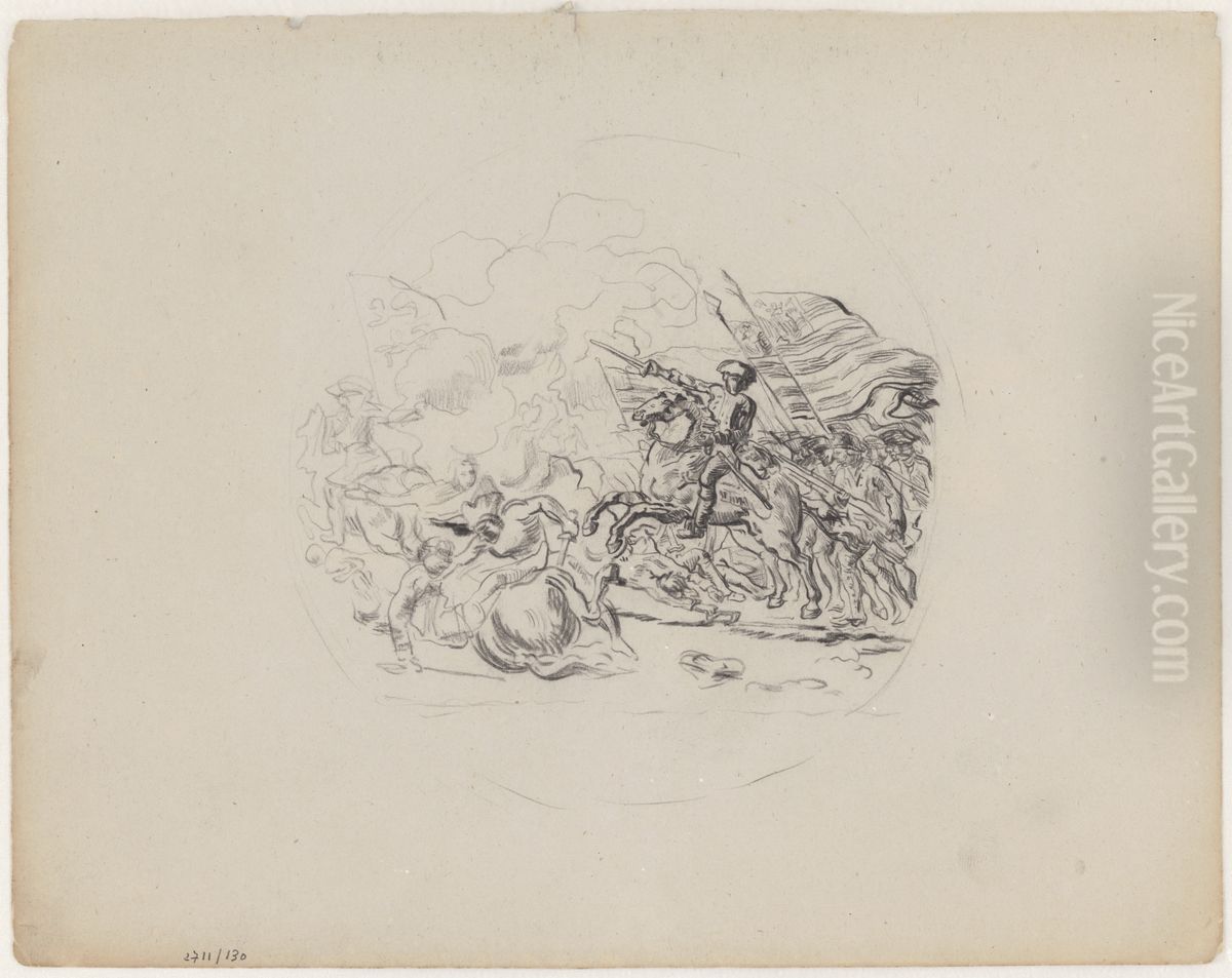 Aanstormend leger Oil Painting by James Ensor