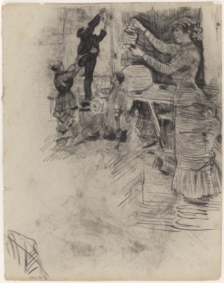 The lampions Oil Painting by James Ensor