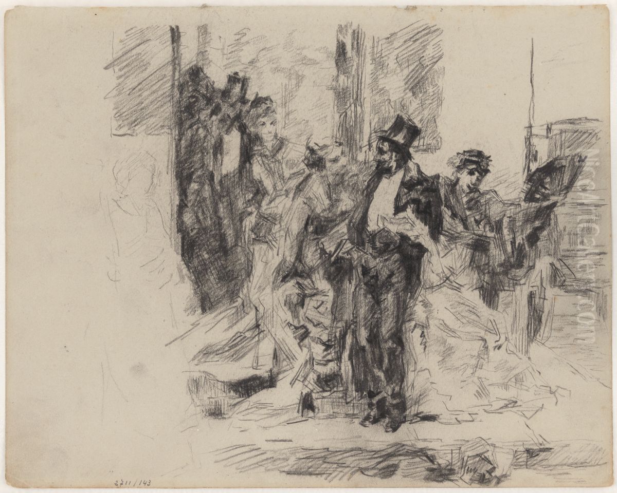 A l'aube Oil Painting by James Ensor