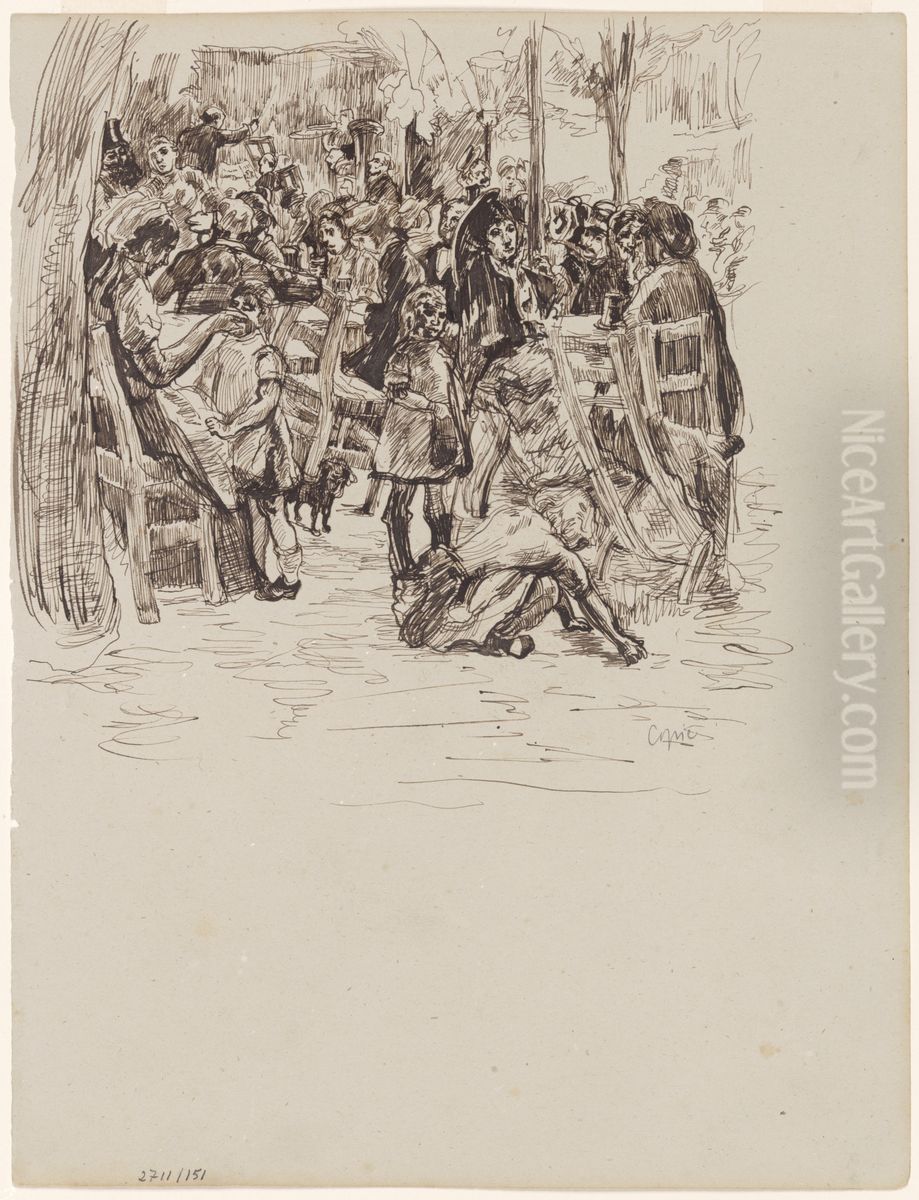 Cafe-concert a Munich Oil Painting by James Ensor