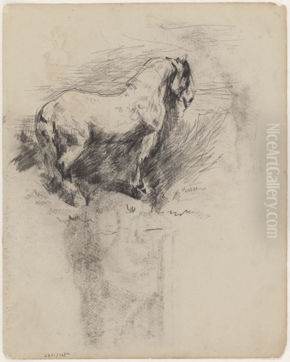 Hengst Oil Painting by James Ensor