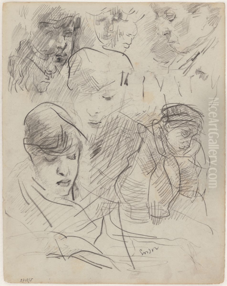 Mitche Oil Painting by James Ensor