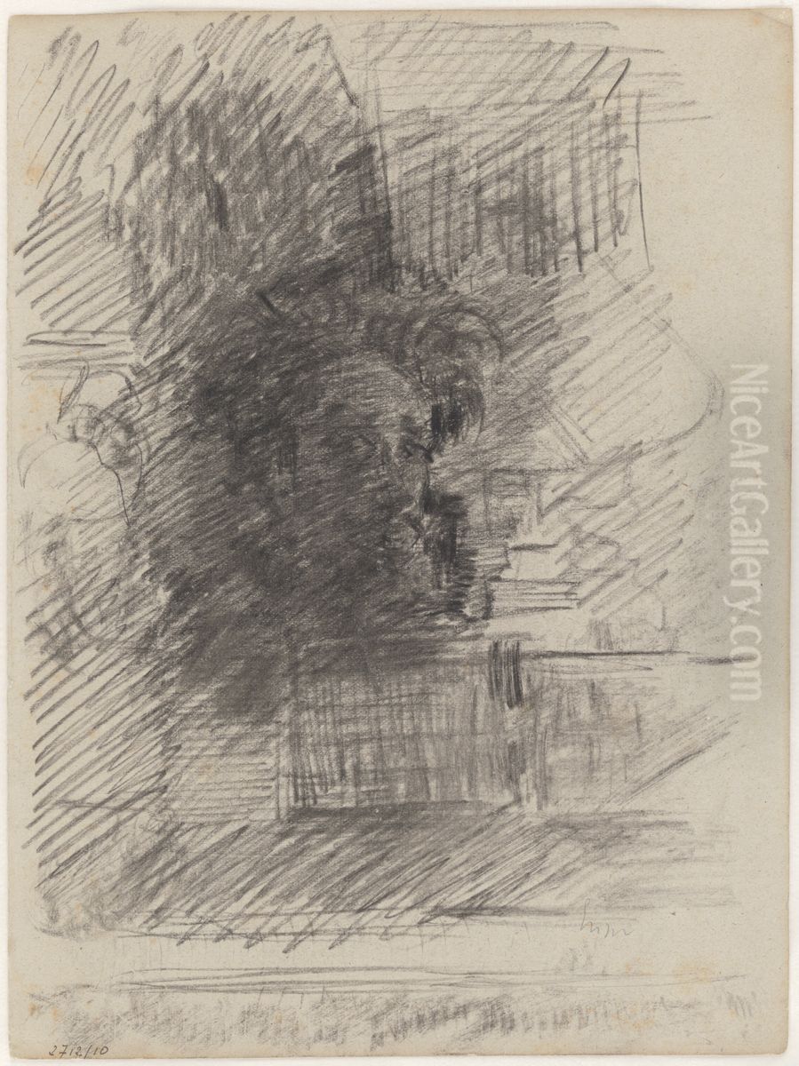 Self Portrait Oil Painting by James Ensor