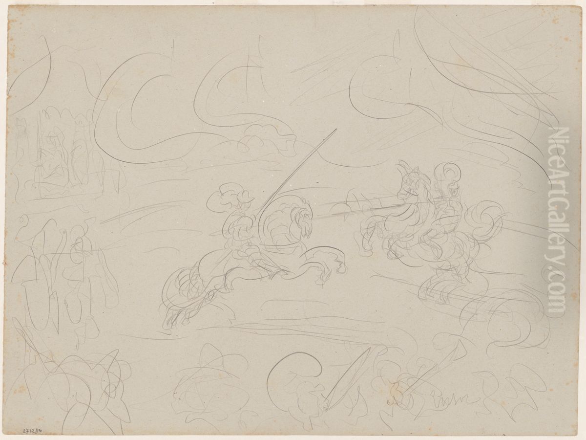 Steekspel Oil Painting by James Ensor