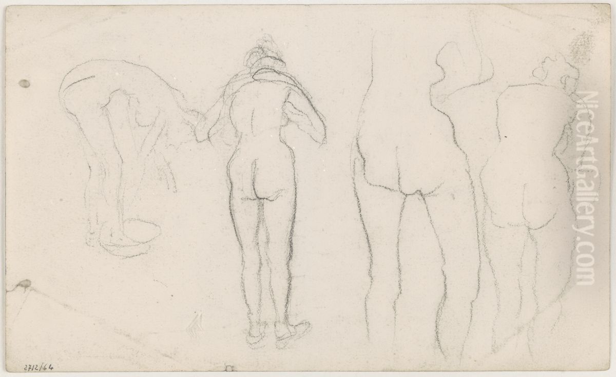 Vier naakten Oil Painting by James Ensor