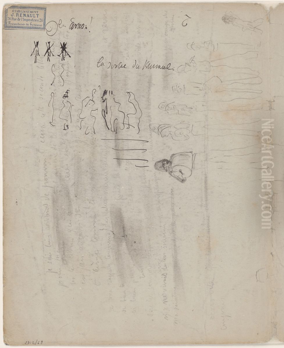 Karnavalfiguurtjes Oil Painting by James Ensor