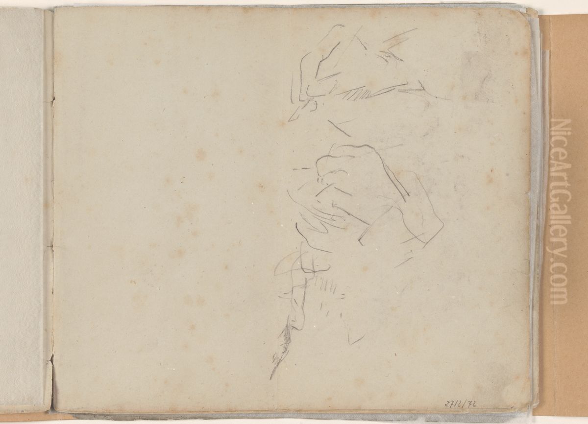 Studie van handen en hoofden Oil Painting by James Ensor