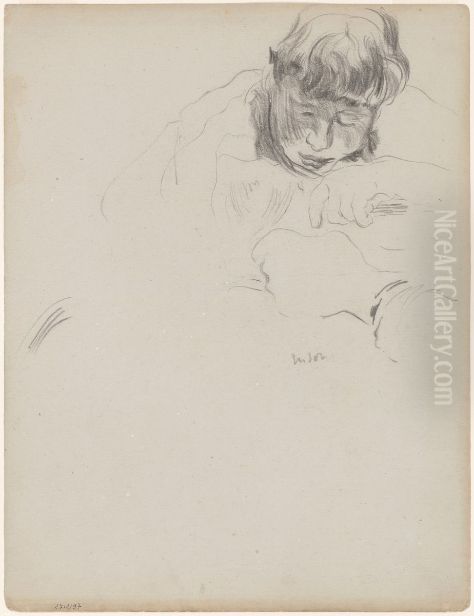 Girl Oil Painting by James Ensor