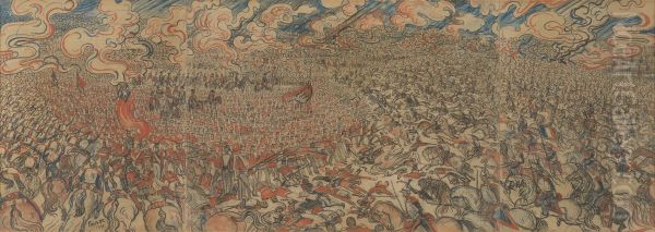 The cuirassiers of Waterloo Oil Painting by James Ensor