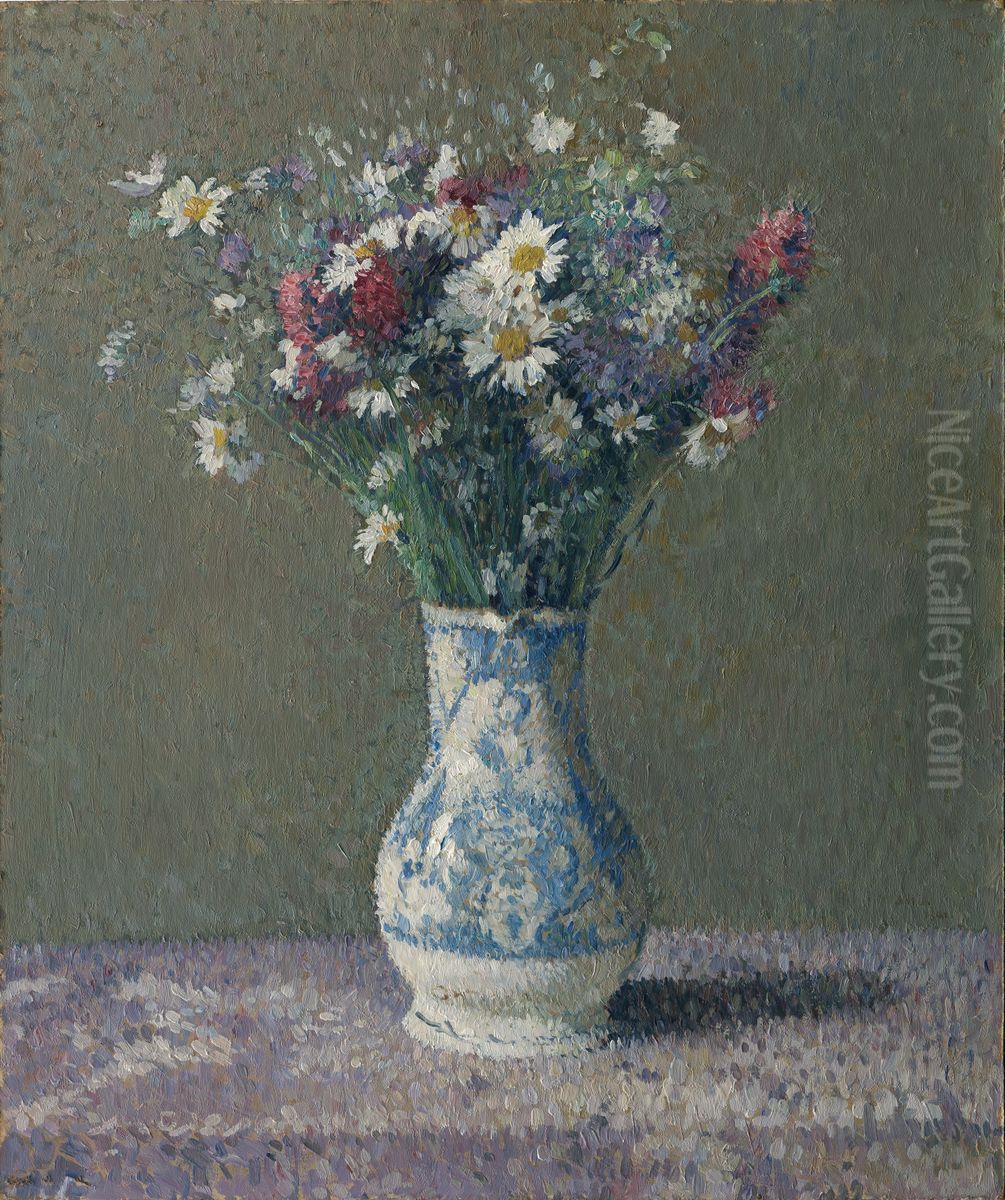 Bouquet de fleurs des champs Oil Painting by Henri-Jean Guillaume Martin