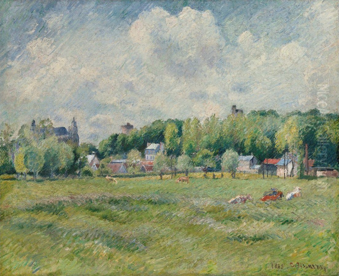 Meadows at Gisors Oil Painting by Camille Pissarro