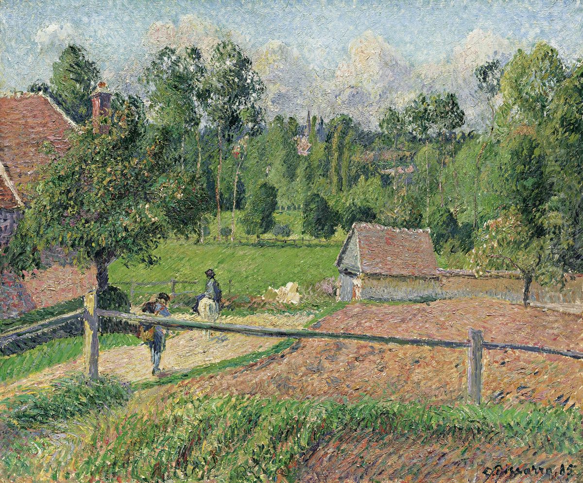 View from the Artist's Window, Eragny Oil Painting by Camille Pissarro View from the Artist's Window, Eragny Oil Painting by Camille Pissarro