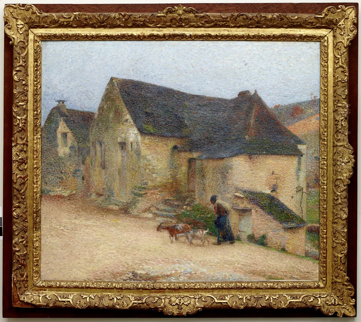 Chevriere devant une vieille maison a Labastide Oil Painting by Henri-Jean Guillaume Martin