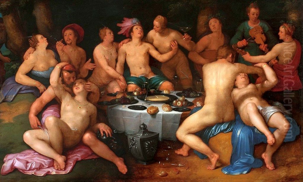 13) Oil Painting by Cornelis van Haarlem