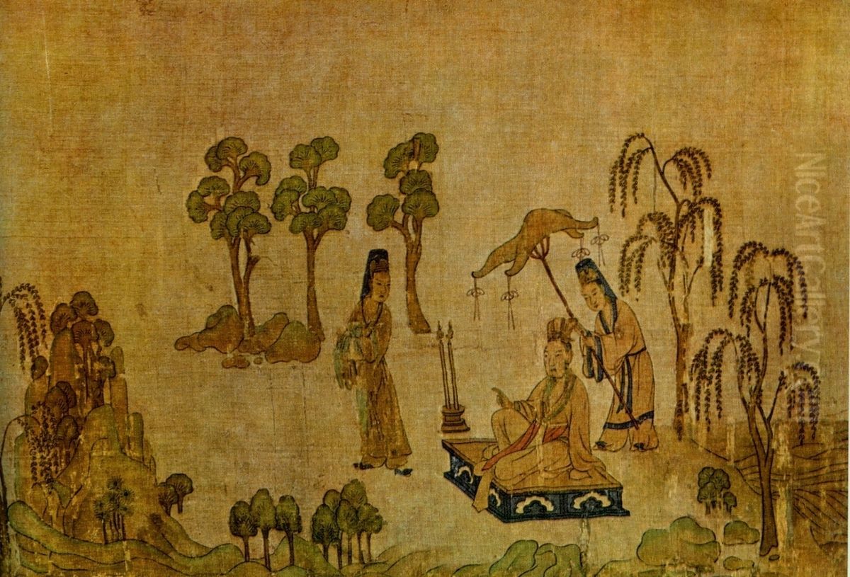 Nymph of the Luo River Oil Painting by Gu Kaizhi