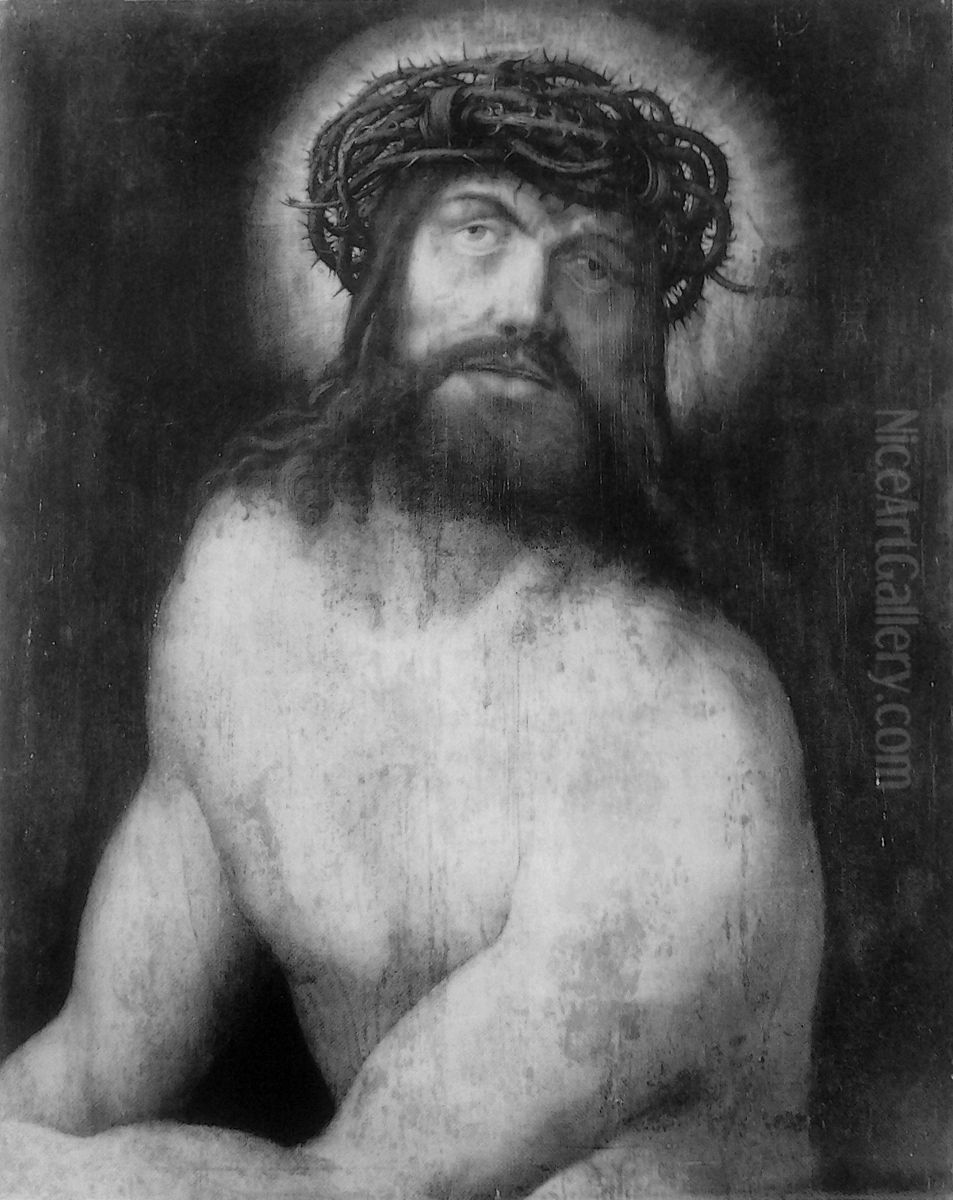 Man of Sorrows (Vir dolorum). Oil Painting by Hans Hoffmann
