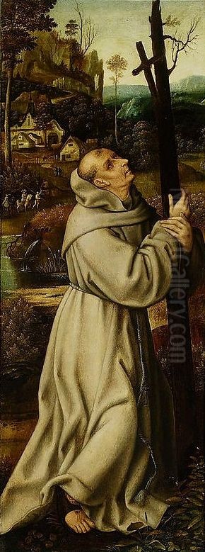 Francis of Assisi. Oil Painting by Master Of Frankfurt