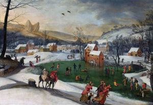Winter landscape with the flight to Egypt