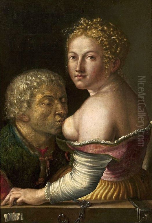 Caritas Romana. Oil Painting by Georg Pencz