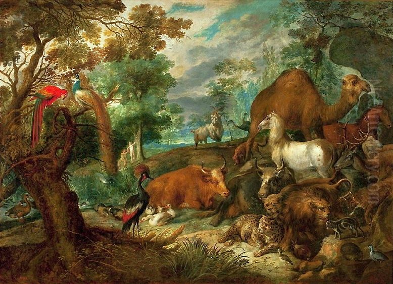 Paradise. Oil Painting by Gillis d'Hondecoeter