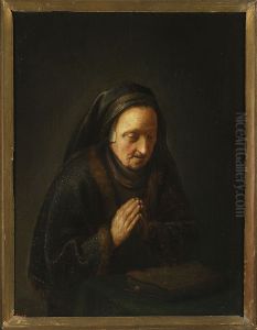 Praying old woman