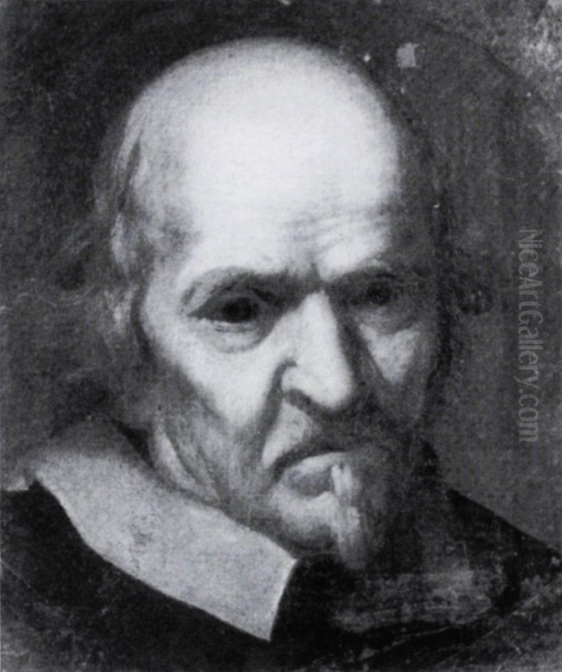 Head of an old man. Oil Painting by Pietro da Cortona