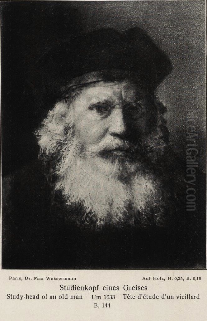 Head of an Old Man Oil Painting by Rembrandt
