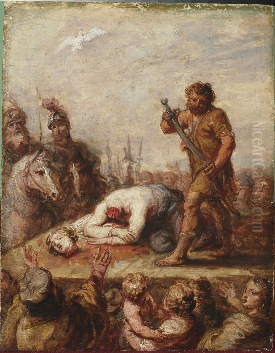 Martyrdom of St. Catherine (?) Oil Painting by Abraham van Diepenbeeck