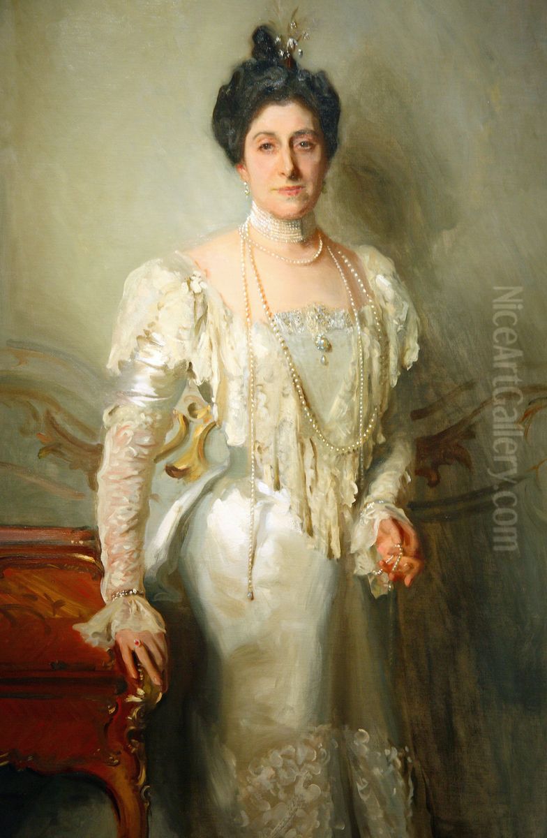 Portrait of Mrs. Asher B. Wertheimer, nee Flora Joseph Oil Painting by John Singer Sargent