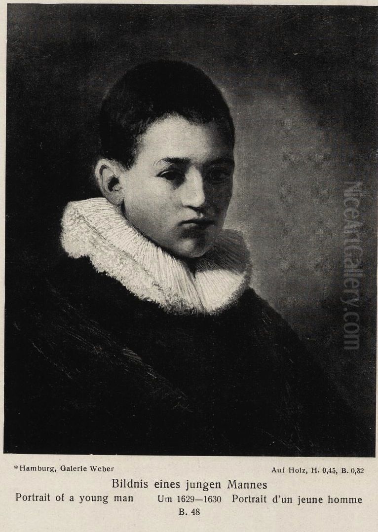 A Youth of about Fifteen Oil Painting by Rembrandt