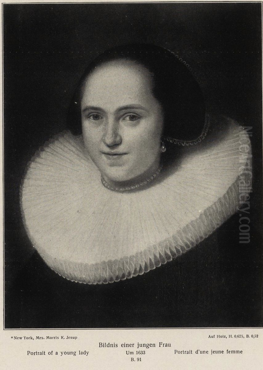 Portrait of a Young Woman wrongly called Wife of Burgomaster Six Oil Painting by Rembrandt