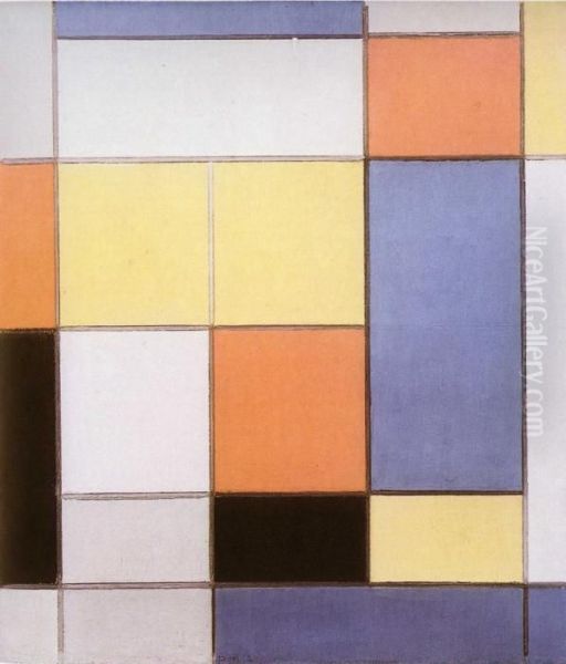 Kompozicija B Oil Painting by Piet Mondrian